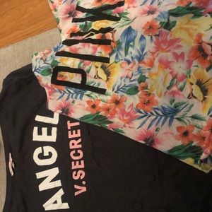 2 pink shirts